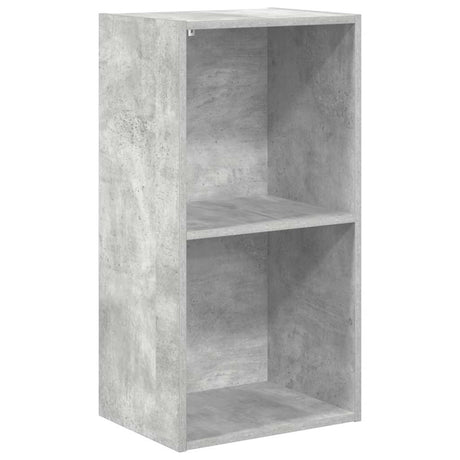 Vidaxl boekenkast met 2 schappen 40x30x76,5 cm bewerkt hout betongrijs