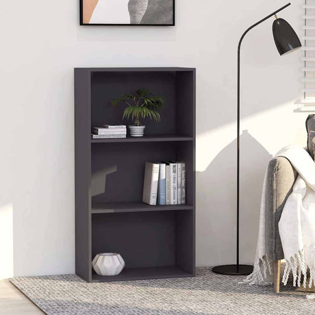 Vidaxl boekenkast met 3 schappen 60x30x114 cm bewerkt hout grijs