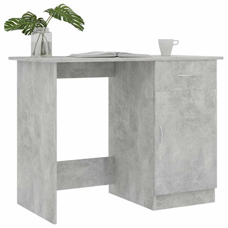 Vidaxl bureau 100x50x76 cm bewerkt hout betongrijs