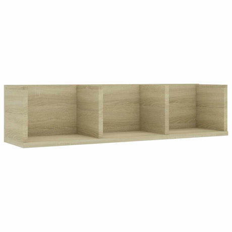 Vidaxl cd-wandschap 75x18x18 cm bewerkt hout sonoma eikenkleurig