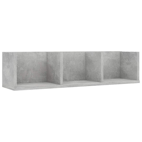 Vidaxl cd-wandschap 75x18x18 cm bewerkt hout betongrijs