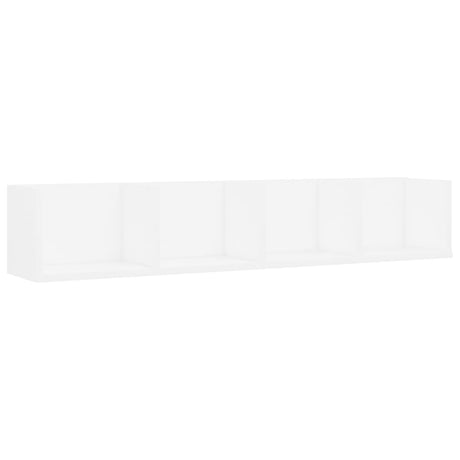 Vidaxl cd-wandschap 100x18x18 cm bewerkt hout wit
