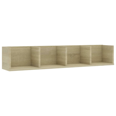 Vidaxl cd-wandschap 100x18x18 cm bewerkt hout sonoma eikenkleurig
