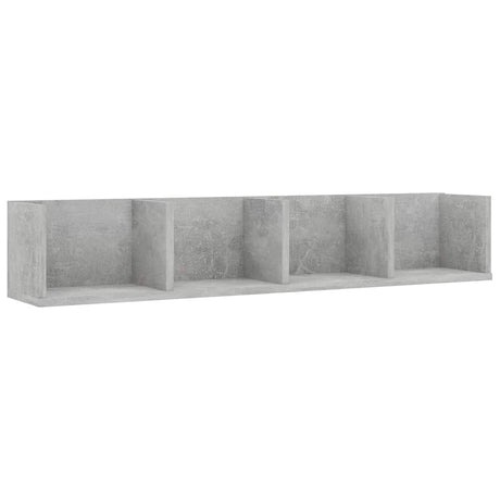 Vidaxl cd-wandschap 100x18x18 cm bewerkt hout betongrijs