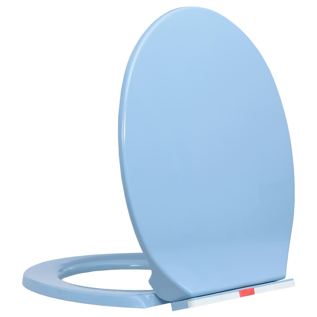 Vidaxl toiletbril soft-close en quick-release ovaal blauw