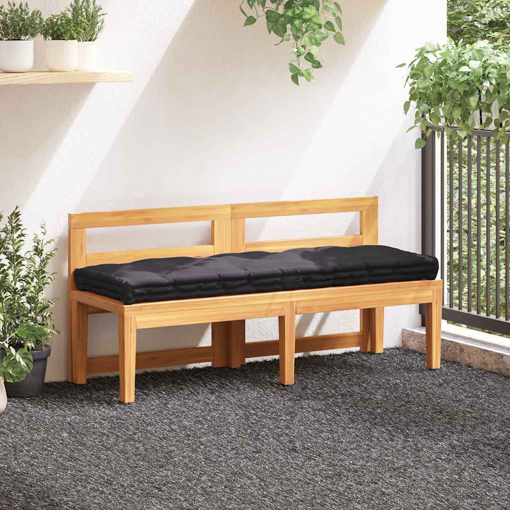 Vidaxl palletvloerkussen 120x40x7 cm katoen zwart
