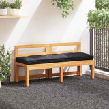 Vidaxl palletvloerkussen 120x40x7 cm katoen zwart
