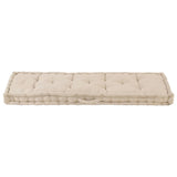 VidaXL Palletvloerkussen 120x40x7 cm katoen beige