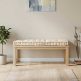 Vidaxl palletvloerkussen 120x40x7 cm katoen beige