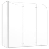 VidaXL Badwand 120x69x130 cm gehard glas transparant