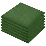 Vidaxl valtegels 6 st 50x50x3 cm rubber groen