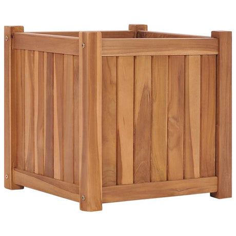 Vidaxl plantenbak verhoogd 40x40x40 cm massief teakhout