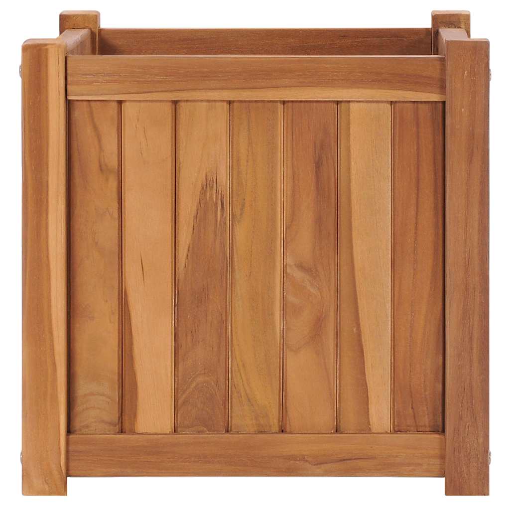 Vidaxl plantenbak verhoogd 40x40x40 cm massief teakhout