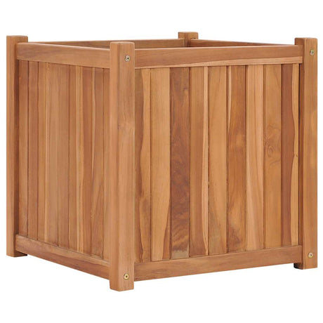 Vidaxl plantenbak verhoogd 50x50x50 cm massief teakhout