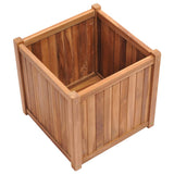 Vidaxl plantenbak verhoogd 50x50x50 cm massief teakhout