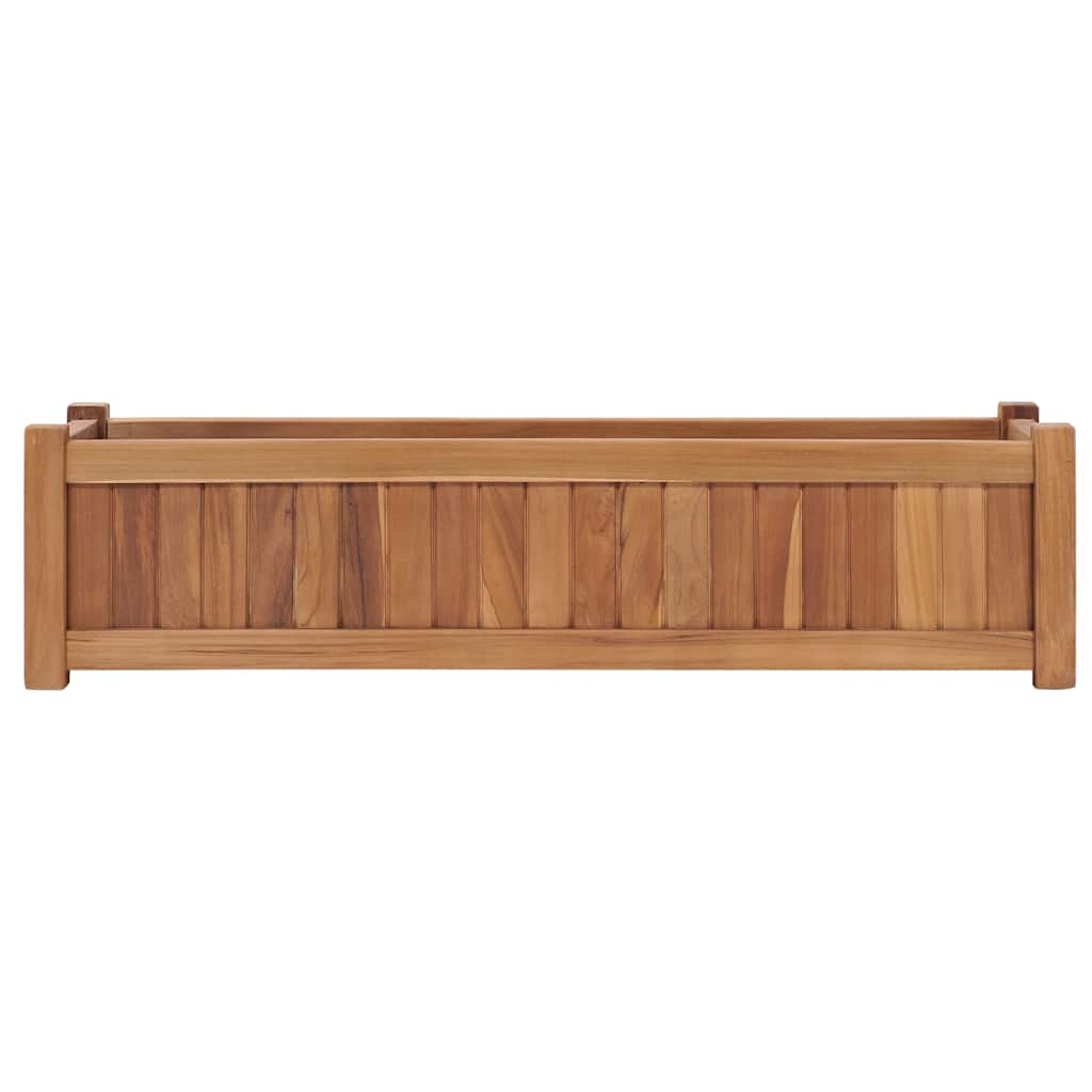 Vidaxl plantenbak verhoogd 100x30x25 cm massief teakhout