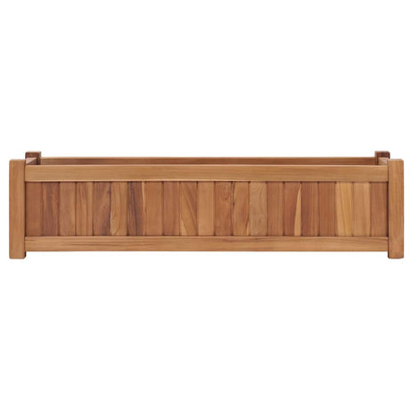 Vidaxl plantenbak verhoogd 100x30x25 cm massief teakhout