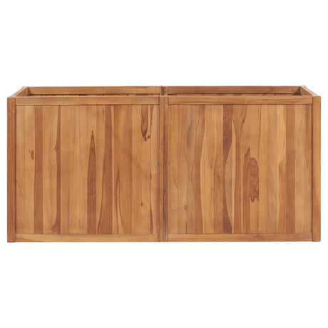 Vidaxl plantenbak verhoogd 150x50x70 cm massief teakhout
