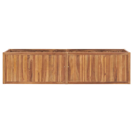 Vidaxl plantenbak verhoogd 200x50x50 cm massief teakhout
