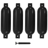 Vidaxl bootstootkussens 4 st 51x14 cm pvc zwart