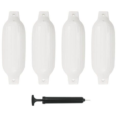 Vidaxl bootstootkussens 4 st 41x11,5 cm pvc wit