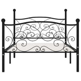 Vidaxl bedframe met lattenbodem metaal zwart 90x200 cm