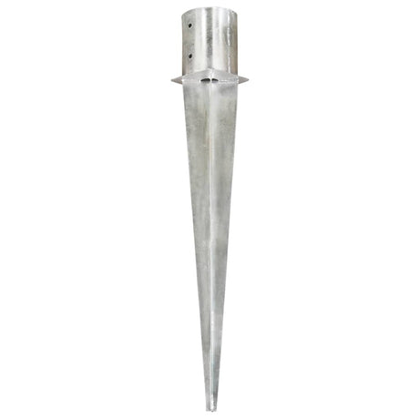 Vidaxl grondpinnen 2 st 12x91 cm gegalvaniseerd staal zilverkleurig