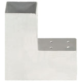 Vidaxl paalverbindingen 4 st l-vorm 81x81 mm gegalvaniseerd metaal