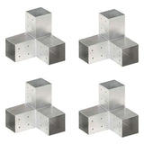 Vidaxl paalverbindingen 4 st y-vorm 81x81 mm gegalvaniseerd metaal
