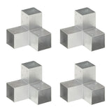 Vidaxl paalverbindingen 4 st y-vorm 91x91 mm gegalvaniseerd metaal