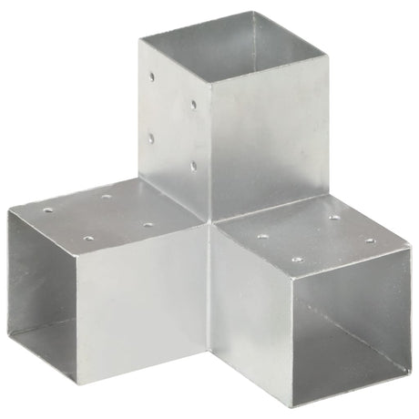 Vidaxl paalverbindingen 4 st y-vorm 91x91 mm gegalvaniseerd metaal