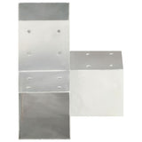 Vidaxl paalverbindingen 4 st y-vorm 91x91 mm gegalvaniseerd metaal