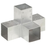 Vidaxl paalverbindingen 4 st x-vorm 91x91 mm gegalvaniseerd metaal