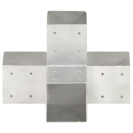 Vidaxl paalverbindingen 4 st x-vorm 91x91 mm gegalvaniseerd metaal