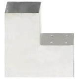 Vidaxl paalverbindingen 4 st l-vorm 101x101 mm gegalvaniseerd metaal