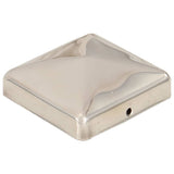 Vidaxl paalkappen 6 st piramide 71x71 mm roestvrij staal