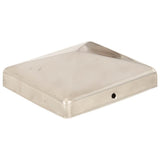 Vidaxl paalkappen 6 st piramide 101x101 mm roestvrij staal