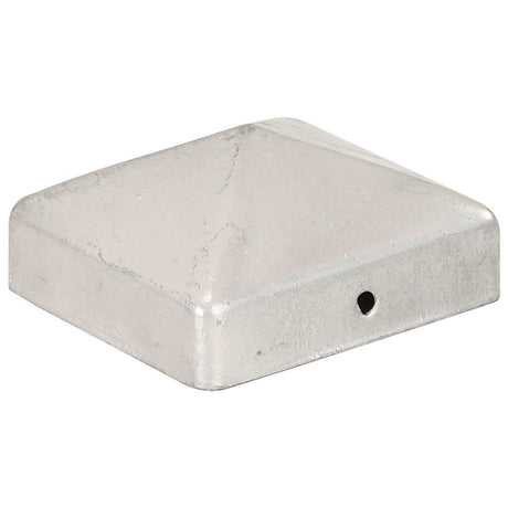 Vidaxl paalkappen 6 st piramide 71x71 mm gegalvaniseerd metaal