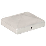 Vidaxl paalkappen 6 st piramide 101x101 mm gegalvaniseerd metaal