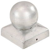 Vidaxl paalkappen 6 st bol 71x71 mm gegalvaniseerd metaal