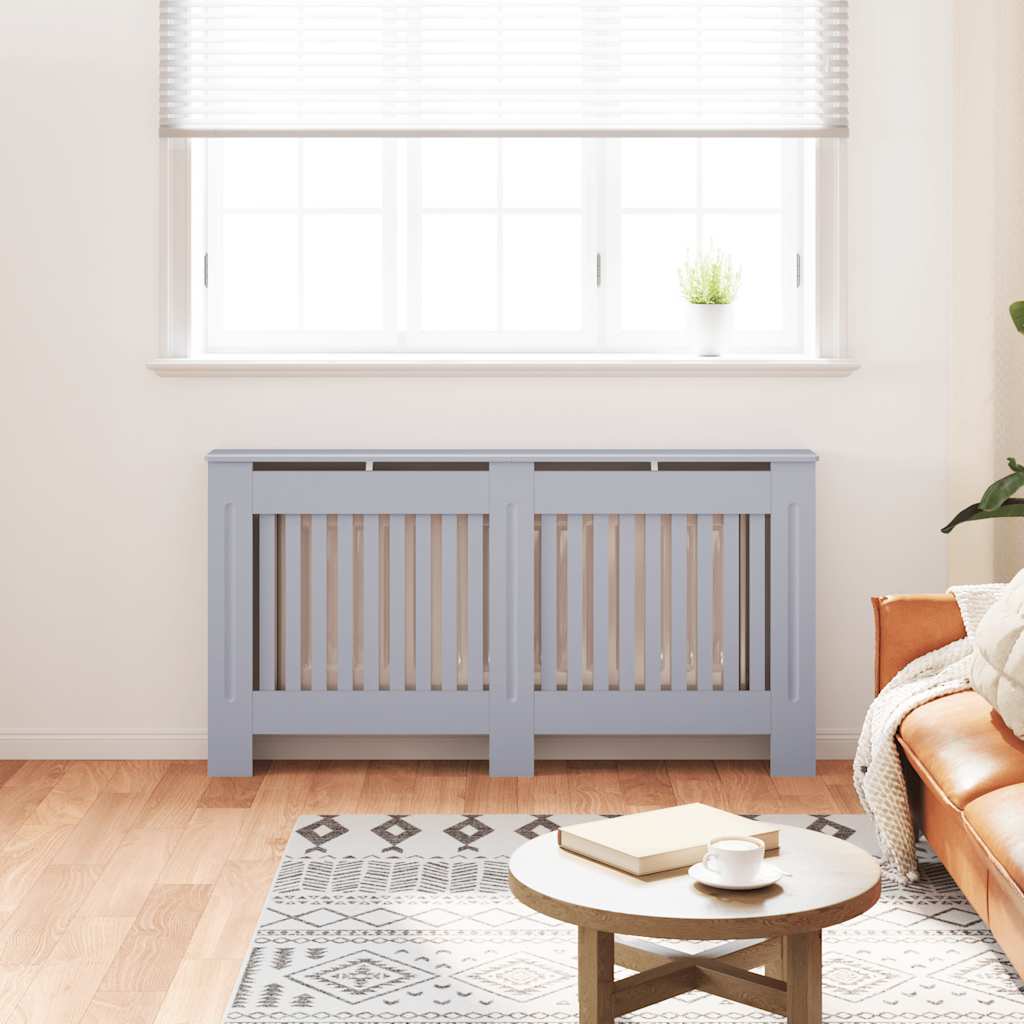 Vidaxl radiatorombouw 152x19x81,5 cm mdf antraciet