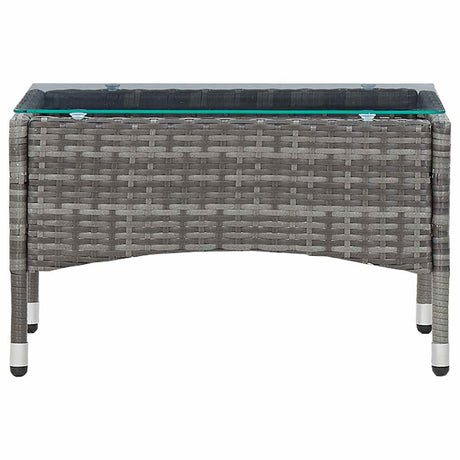 Vidaxl salontafel 60x40x36 cm poly rattan grijs