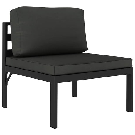 Vidaxl 3-delige loungeset met kussens aluminium antraciet