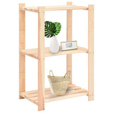 Vidaxl opbergrekken 3-laags 3 st 60x38x90 cm massief grenenhout 150 kg