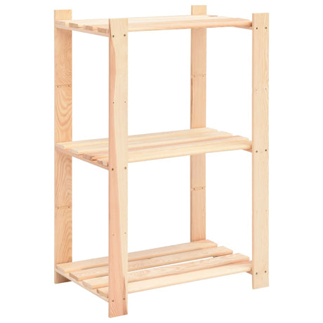 Vidaxl opbergrekken 3-laags 3 st 60x38x90 cm massief grenenhout 150 kg