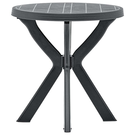 Vidaxl bistrotafel ø70 cm kunststof antraciet