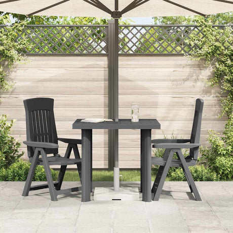Vidaxl tuintafel 80x75x72 cm kunststof antraciet