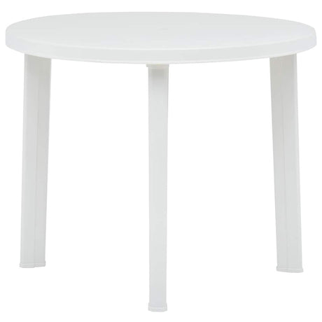 Vidaxl tuintafel 89 cm kunststof wit