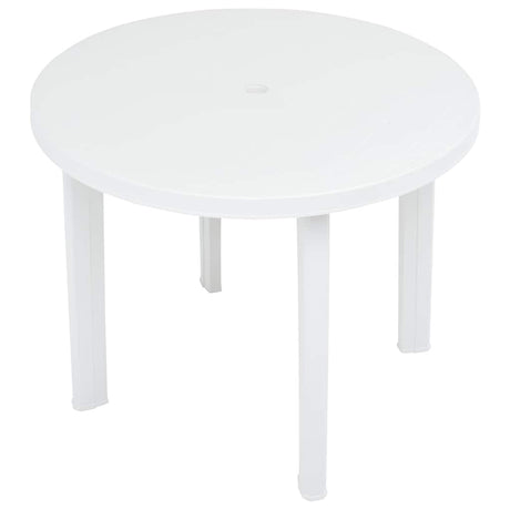 Vidaxl tuintafel 89 cm kunststof wit