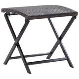 Vidaxl kruk inklapbaar poly rattan bruin